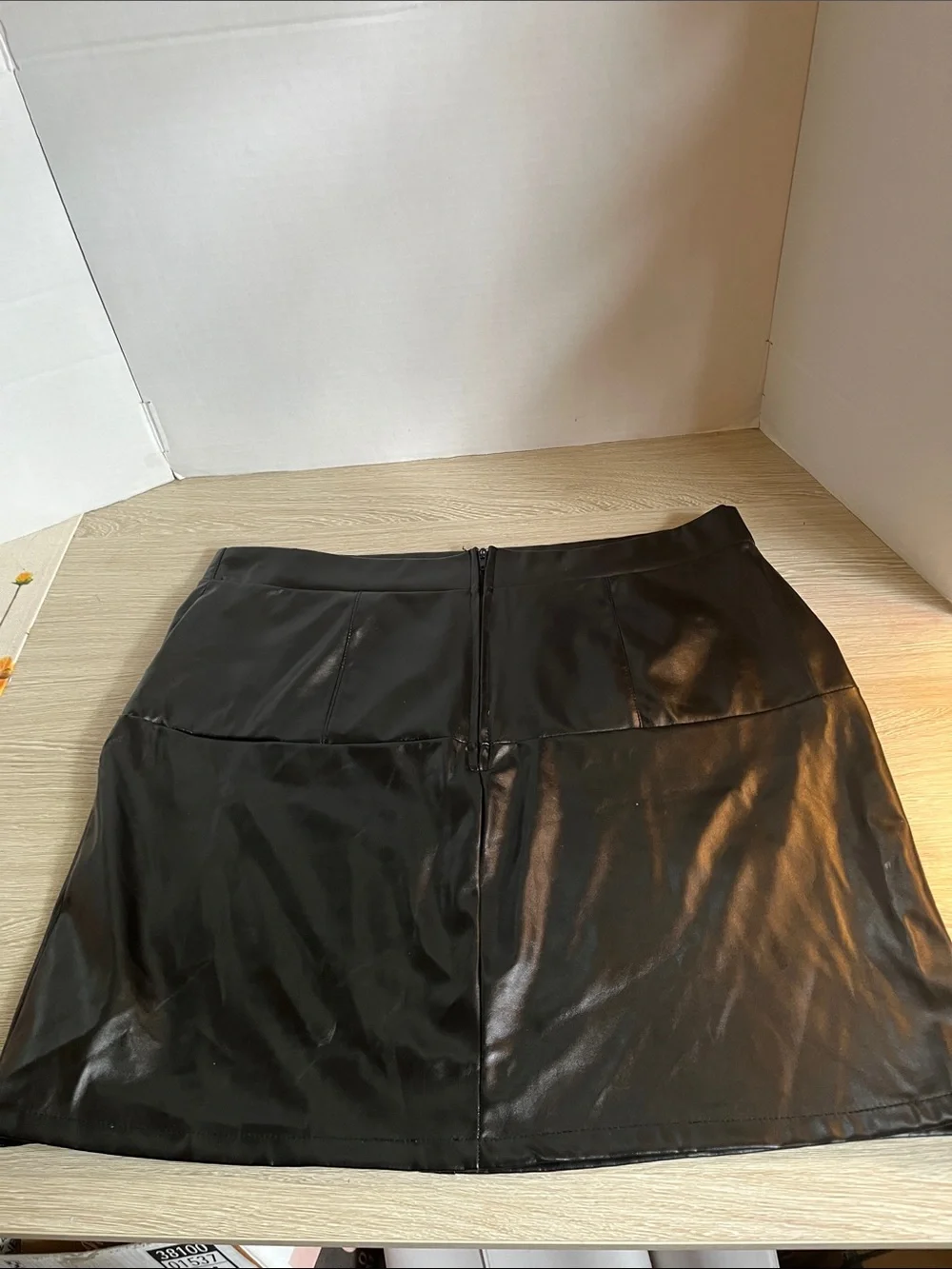 Classic Black Faux Leather Mini Skirt